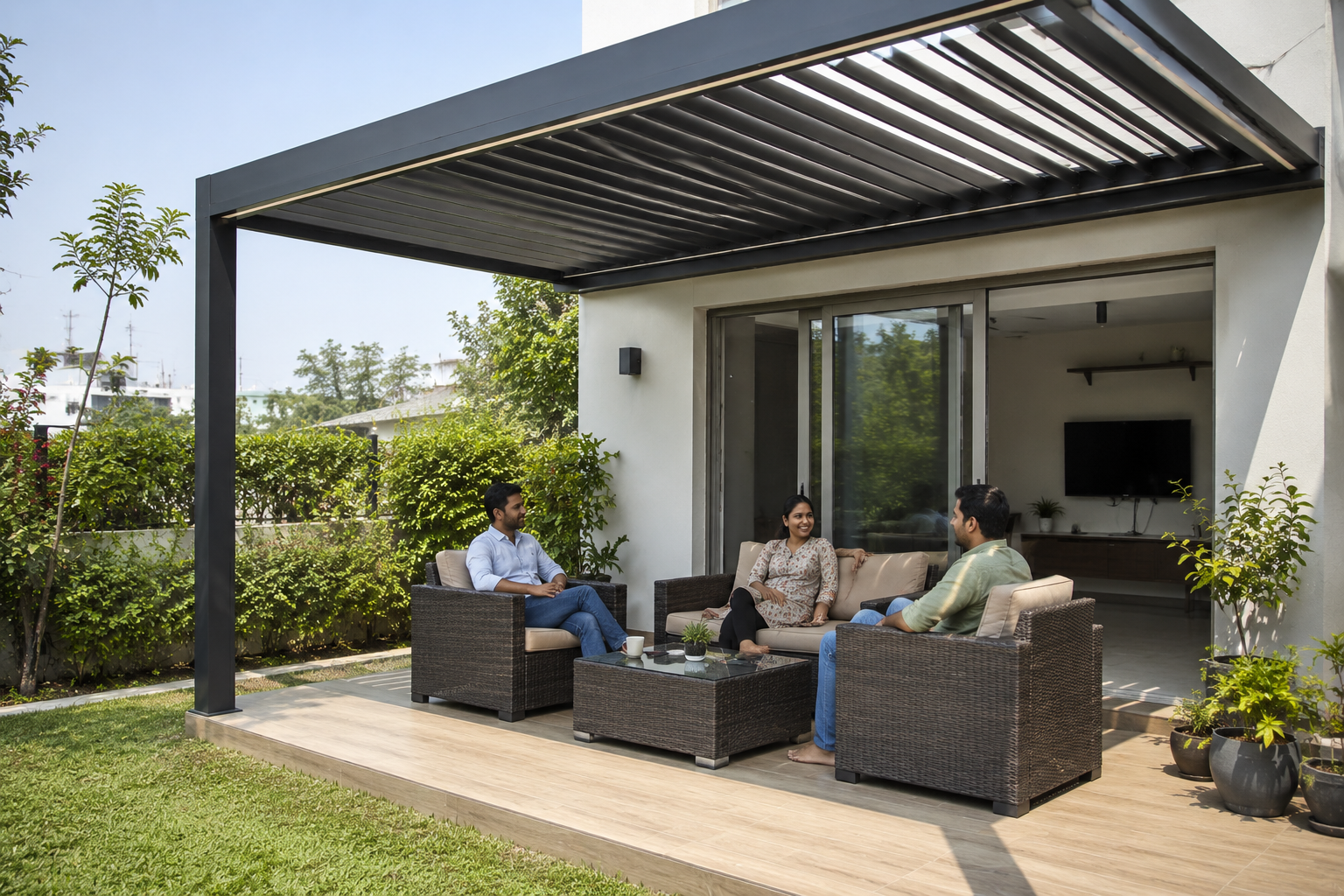 Revolutionary Pergola Solves Outdoor Power Dilemma While Elevating Comfort and Convenience